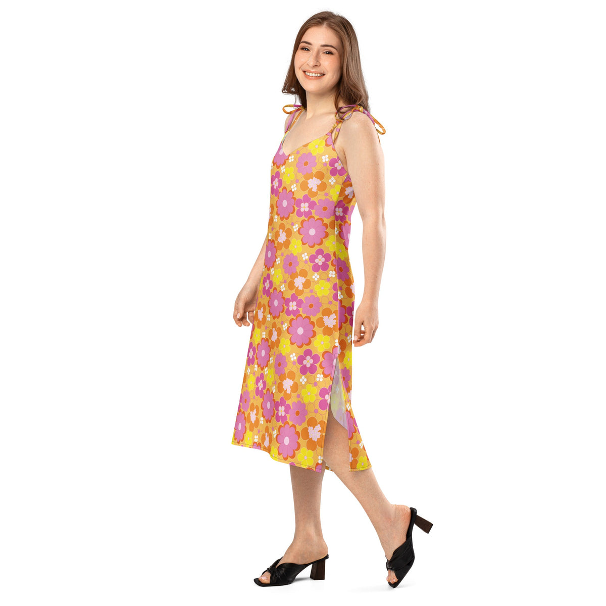 Tie-strap midi dress. - PratSN
