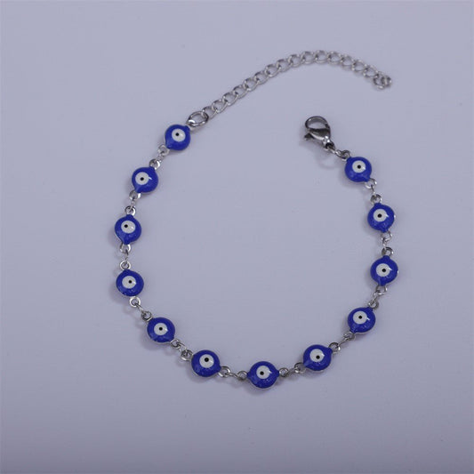 Titanium Steel Round Eye Lucky Amulet Bracelet - PratSN