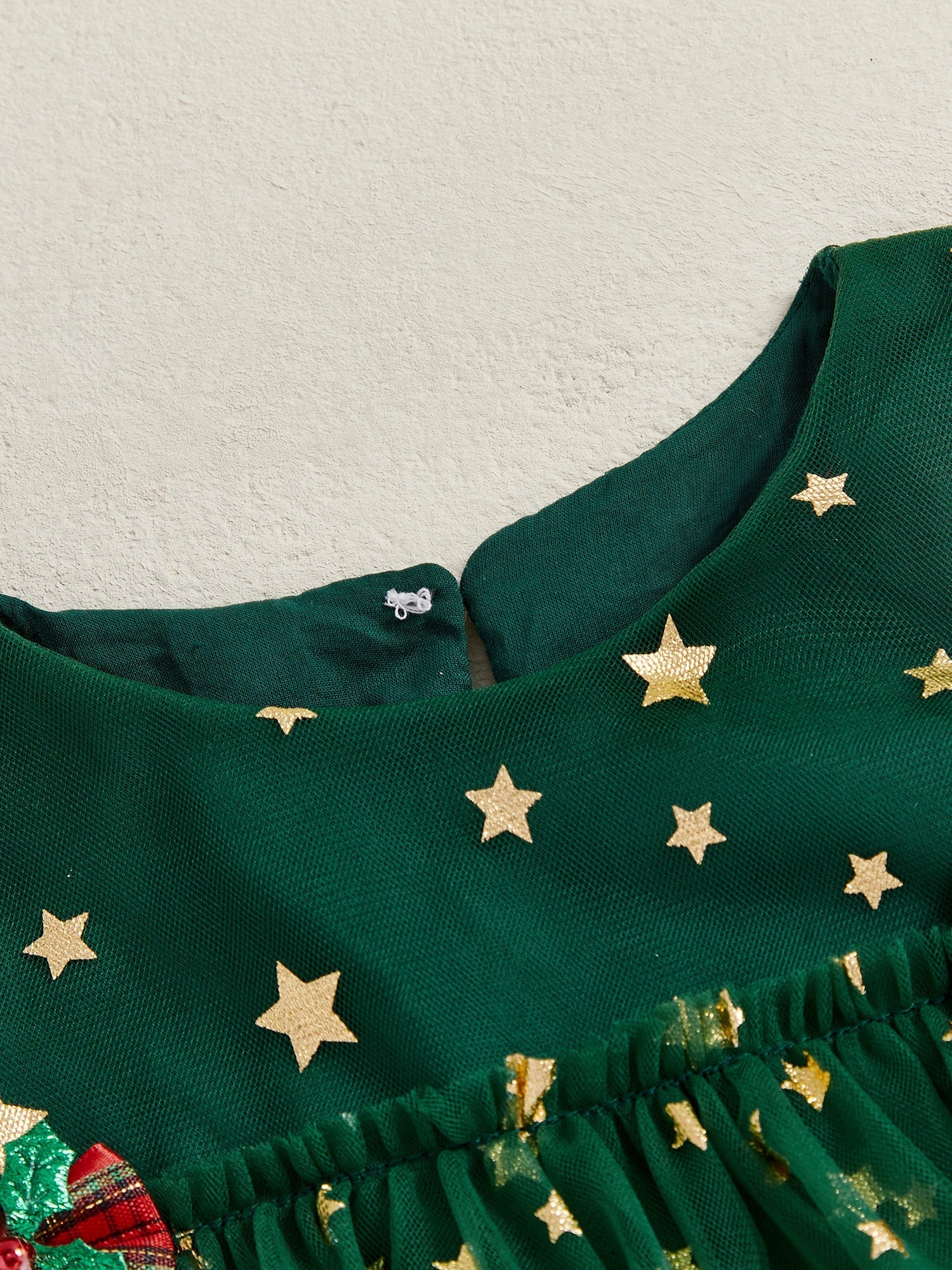 Toddler Baby Girl Christmas Dress Outfit Sleeveless Shiny Stars Tank Dress Layered Tulle Mesh Dresses Xmas - PratSN