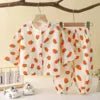 Toddler Boys Girls Set Muslin Baby Clothes Kids Clothing Pajamas 2 Pieces Sets - PratSN