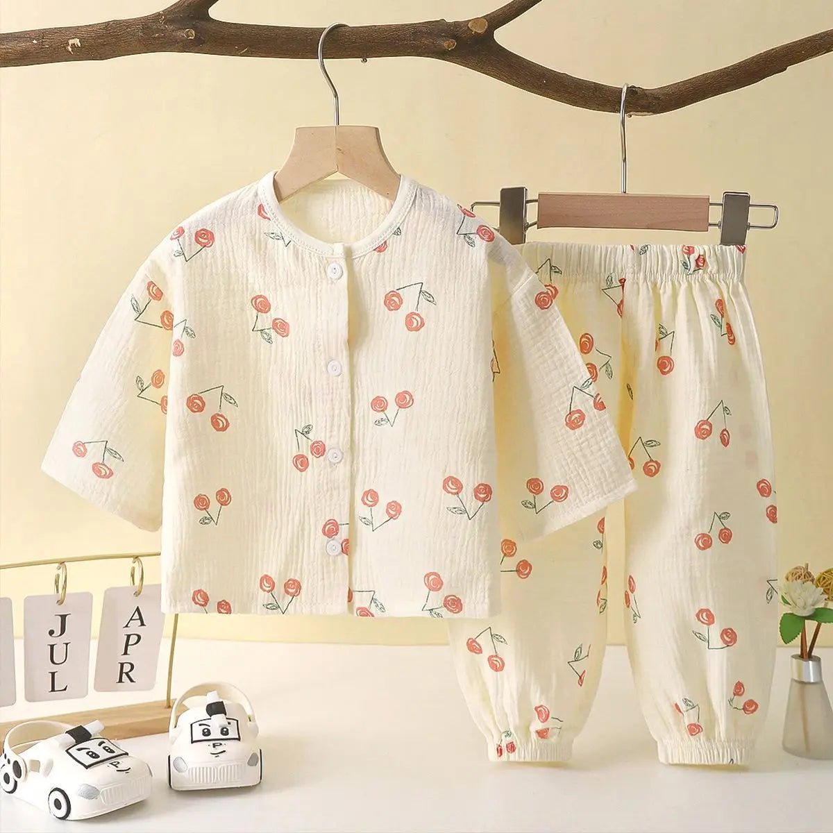 Toddler Boys Girls Set Muslin Baby Clothes Kids Clothing Pajamas 2 Pieces Sets - PratSN