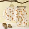 Toddler Boys Girls Set Muslin Baby Clothes Kids Clothing Pajamas 2 Pieces Sets - PratSN