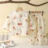 Toddler Boys Girls Set Muslin Baby Clothes Kids Clothing Pajamas 2 Pieces Sets - PratSN