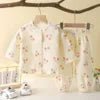 Toddler Boys Girls Set Muslin Baby Clothes Kids Clothing Pajamas 2 Pieces Sets - PratSN