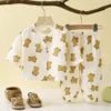 Toddler Boys Girls Set Muslin Baby Clothes Kids Clothing Pajamas 2 Pieces Sets - PratSN
