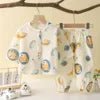 Toddler Boys Girls Set Muslin Baby Clothes Kids Clothing Pajamas 2 Pieces Sets - PratSN