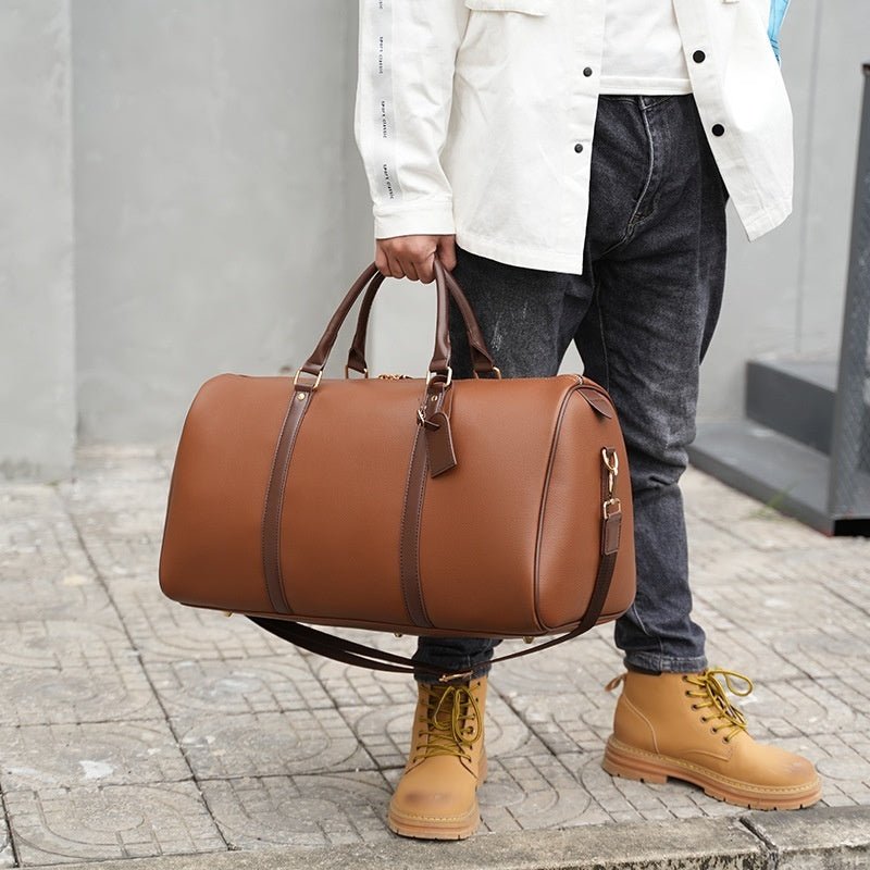 Travel Large Capacity Portable Travel Luggage Dry Wet Soft Leather Bag - PratSN