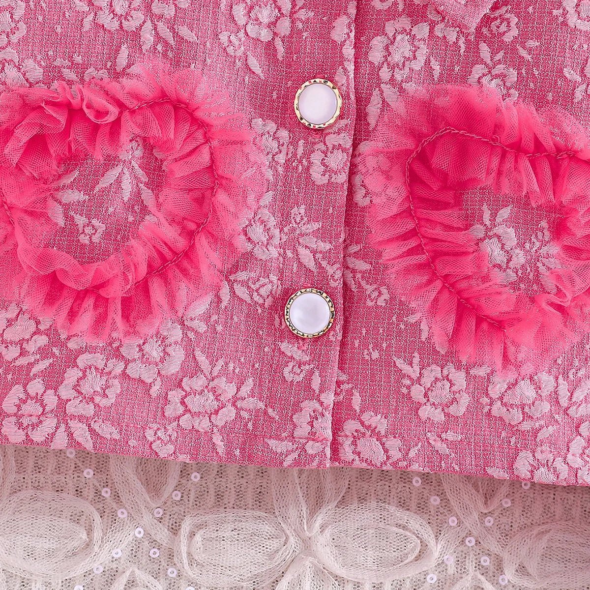 Trendy Girls' Casual Style Heart - Shape Coat Top and Halter Dress Popular and Well Selling Among Trendsetters - PratSN