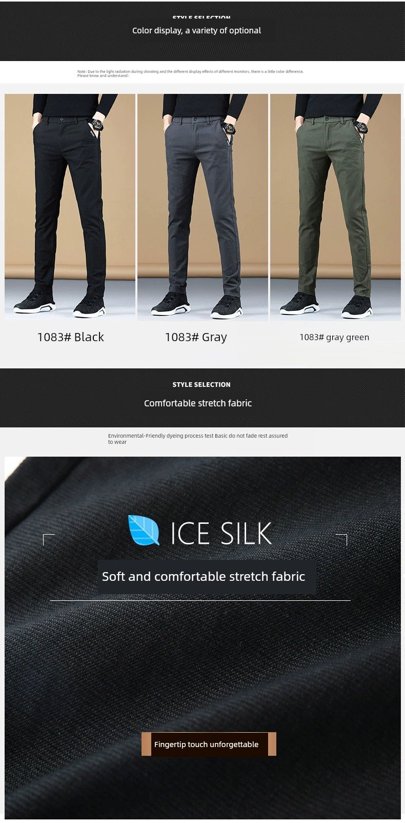 Trendy Men's Spring and Autumn Black Sports Casual Pants - PratSN