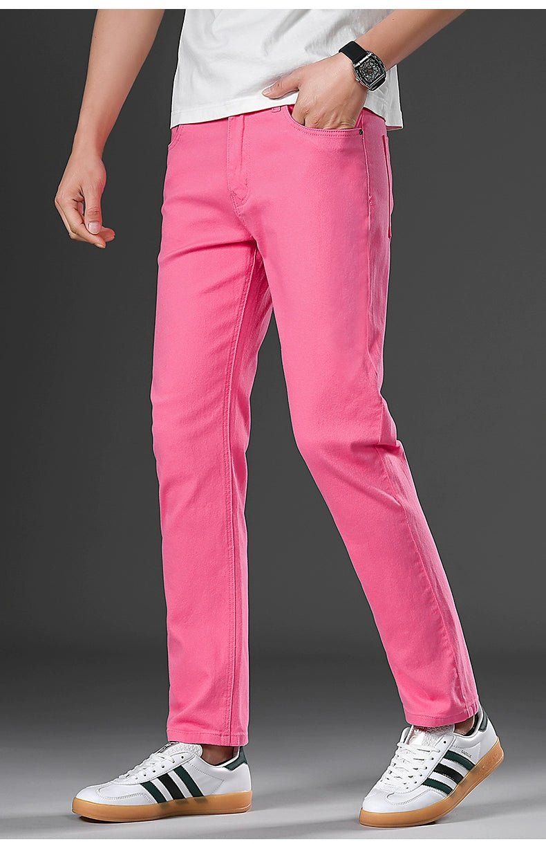 Trendy Plus Size Stretch Pure Color Breathable Autumn and Winter Jeans - PratSN