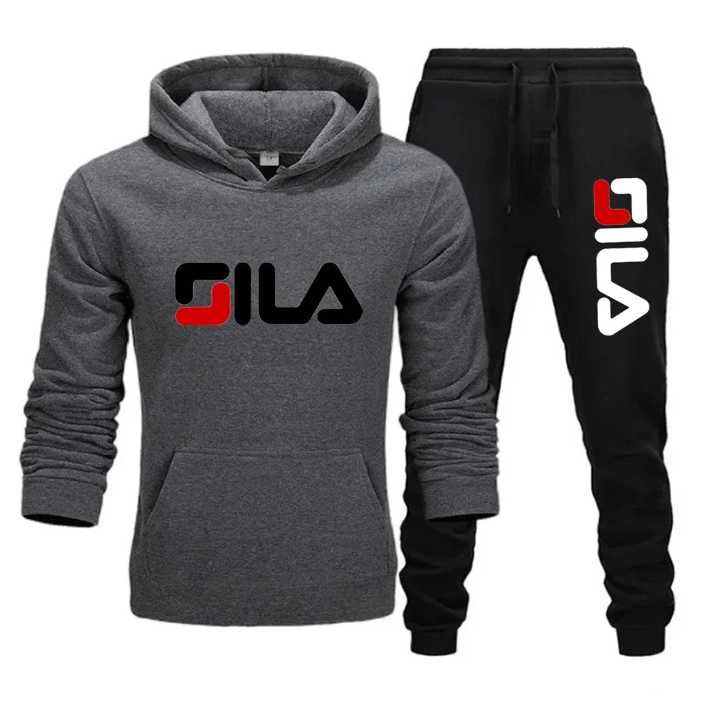 Two - piece sweatshirt, hoodie and casual long pants for men and women in autumn and winter 2025, loose sportswear and fitness set - PratSN