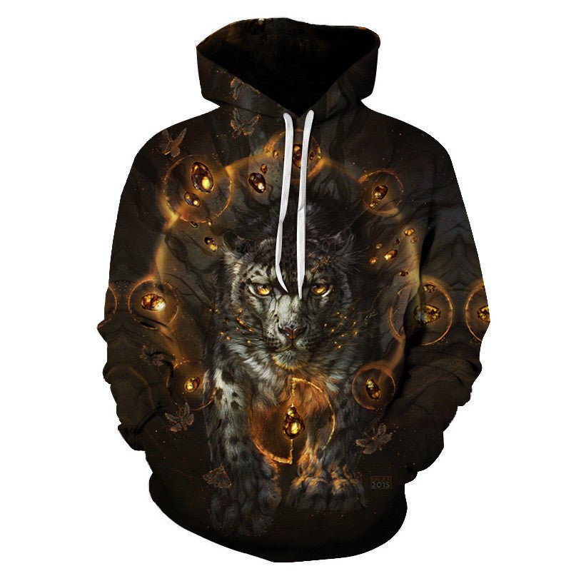Unisex 3D Digital Print Hooded Couple Sweatshirt - PratSN