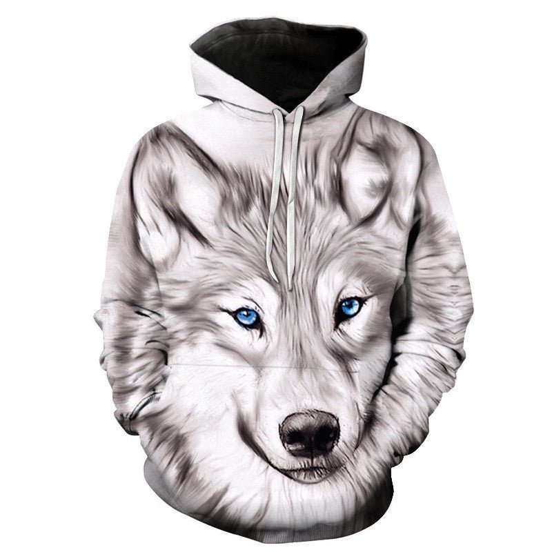 Unisex 3D Digital Print Hooded Couple Sweatshirt - PratSN