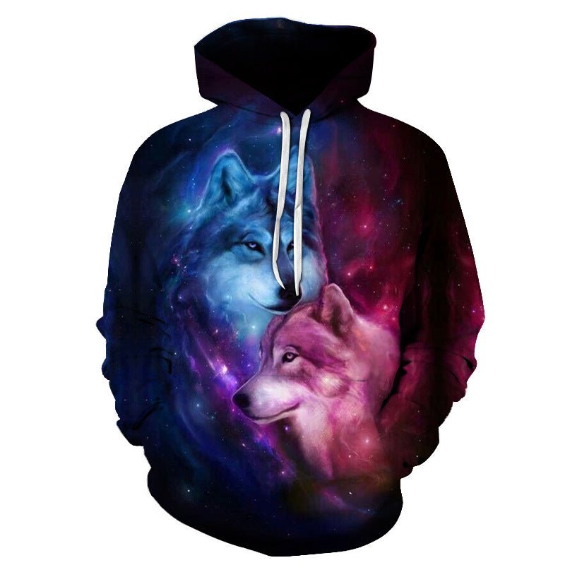 Unisex 3D Digital Print Hooded Couple Sweatshirt - PratSN