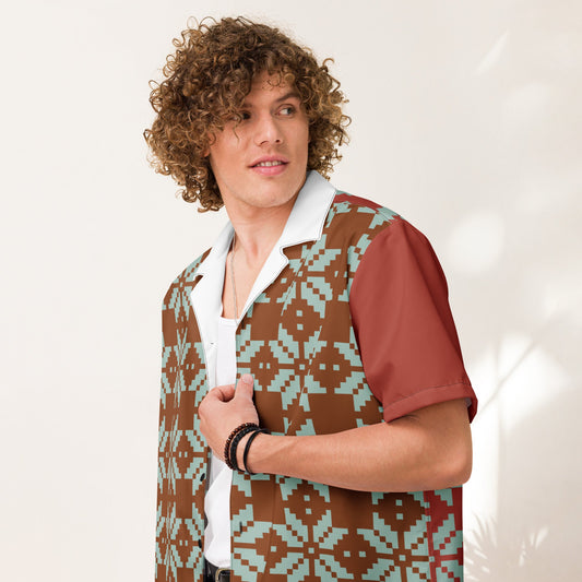 Unisex button shirt, Summer Casual Shirt, Floral Printed Shirts - PratSN