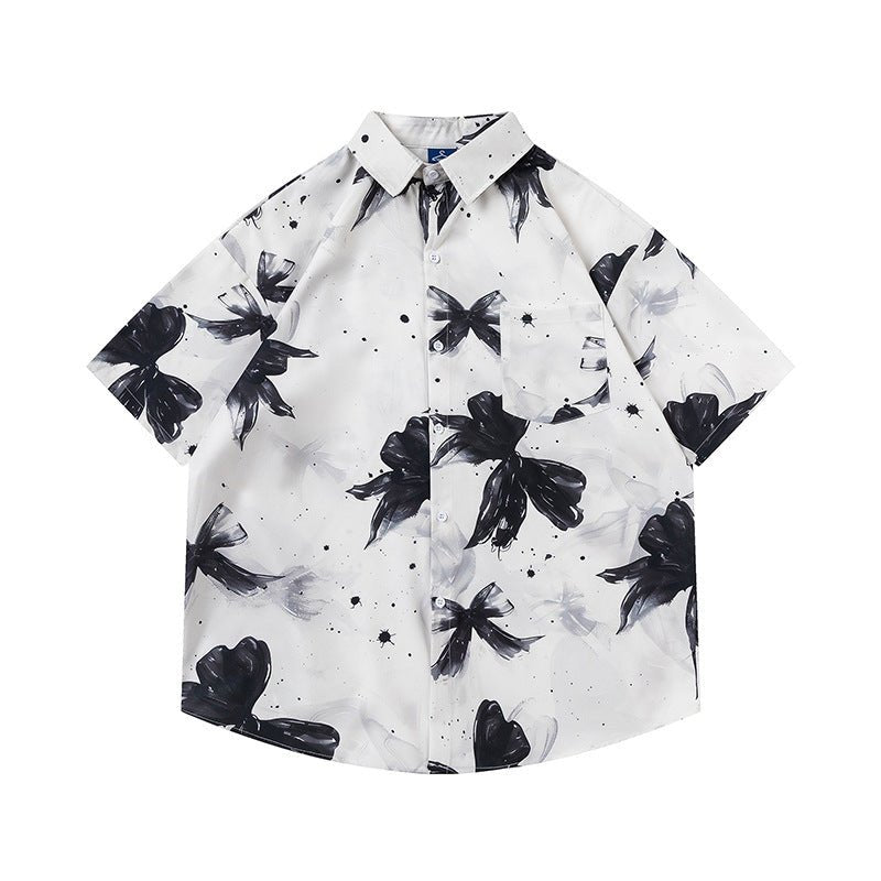 Unisex Full - Printed Bow Shirt For Men And Women - PratSN