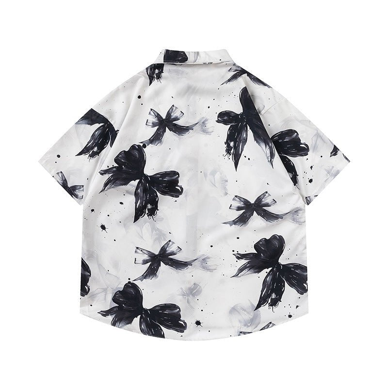 Unisex Full - Printed Bow Shirt For Men And Women - PratSN