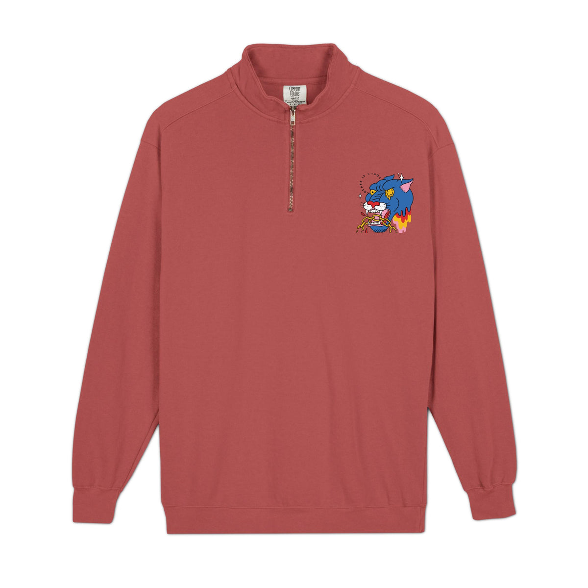 Unisex garment-dyed quarter-zip sweatshirt - PratSN