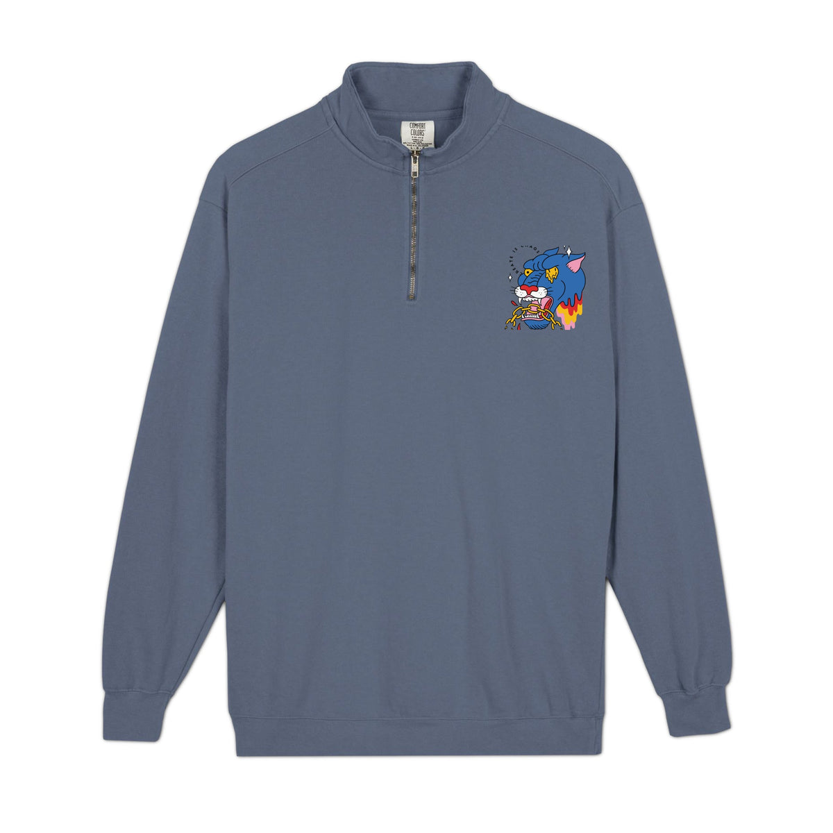 Unisex garment-dyed quarter-zip sweatshirt - PratSN