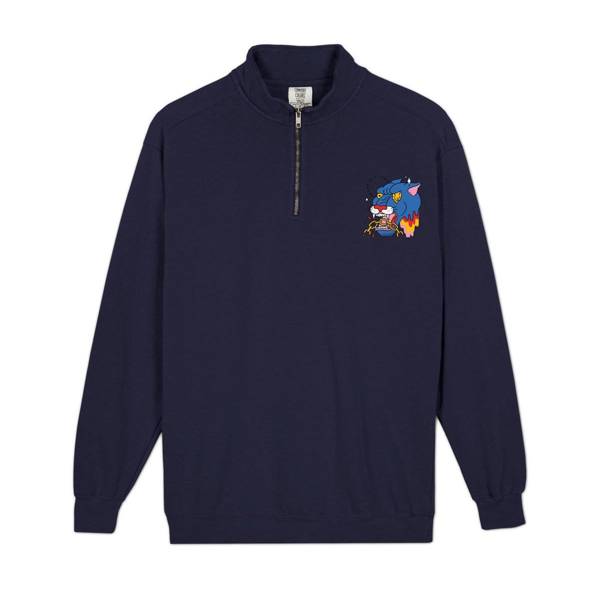 Unisex garment-dyed quarter-zip sweatshirt - PratSN