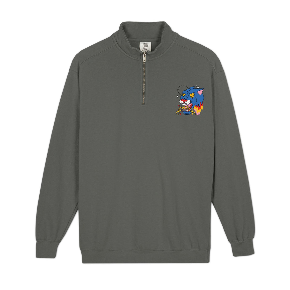 Unisex garment-dyed quarter-zip sweatshirt - PratSN