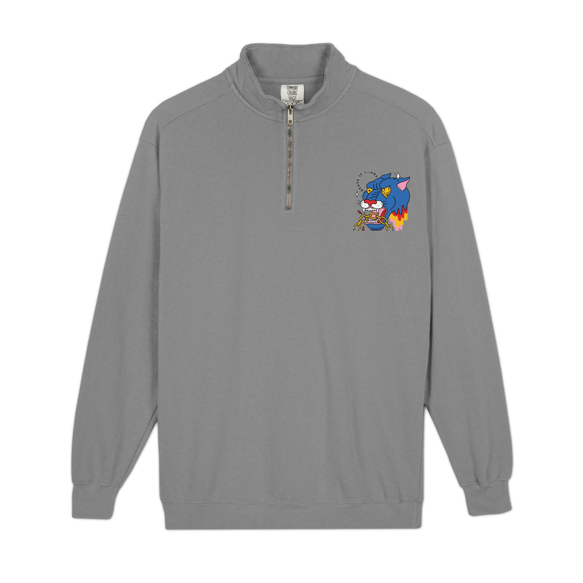 Unisex garment-dyed quarter-zip sweatshirt - PratSN