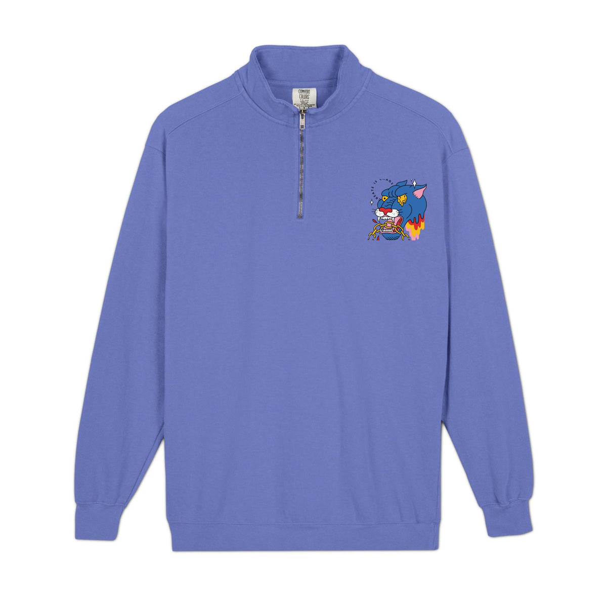 Unisex garment-dyed quarter-zip sweatshirt - PratSN