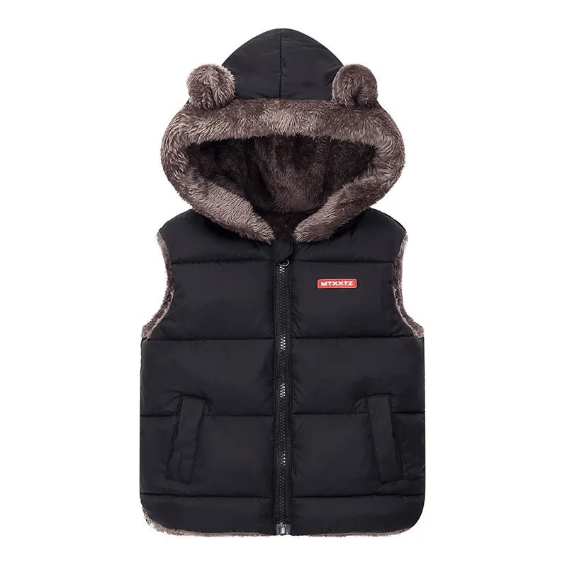 Unisex Hooded Down Vest Coats Autumn Spring Baby Thick Warm Waistcoat Kids Outerwear Children Clothing Boys Girls Jackets Vest 2 - 6Y - PratSN