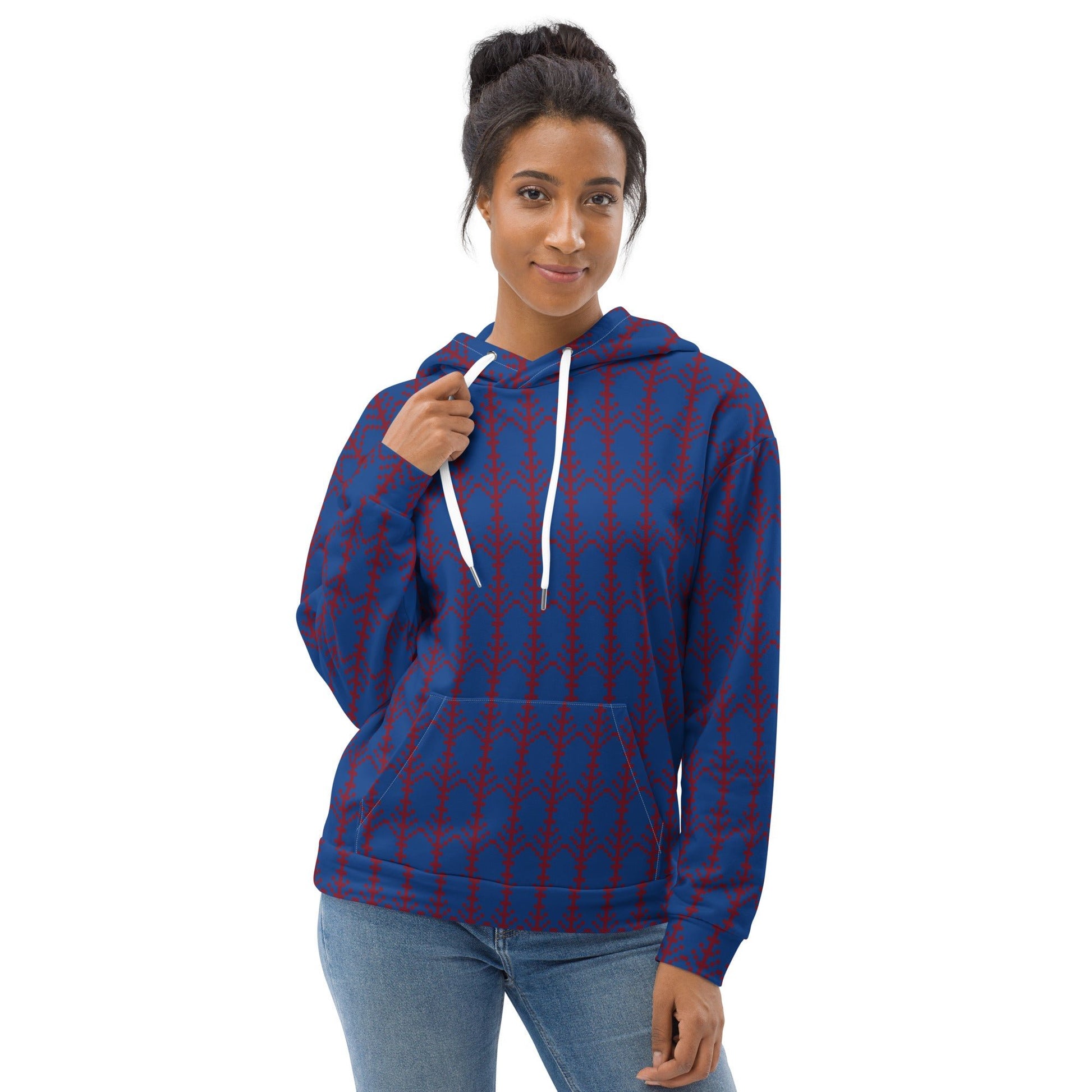 Unisex Hoodie festive pattern, christmas pattern - PratSN