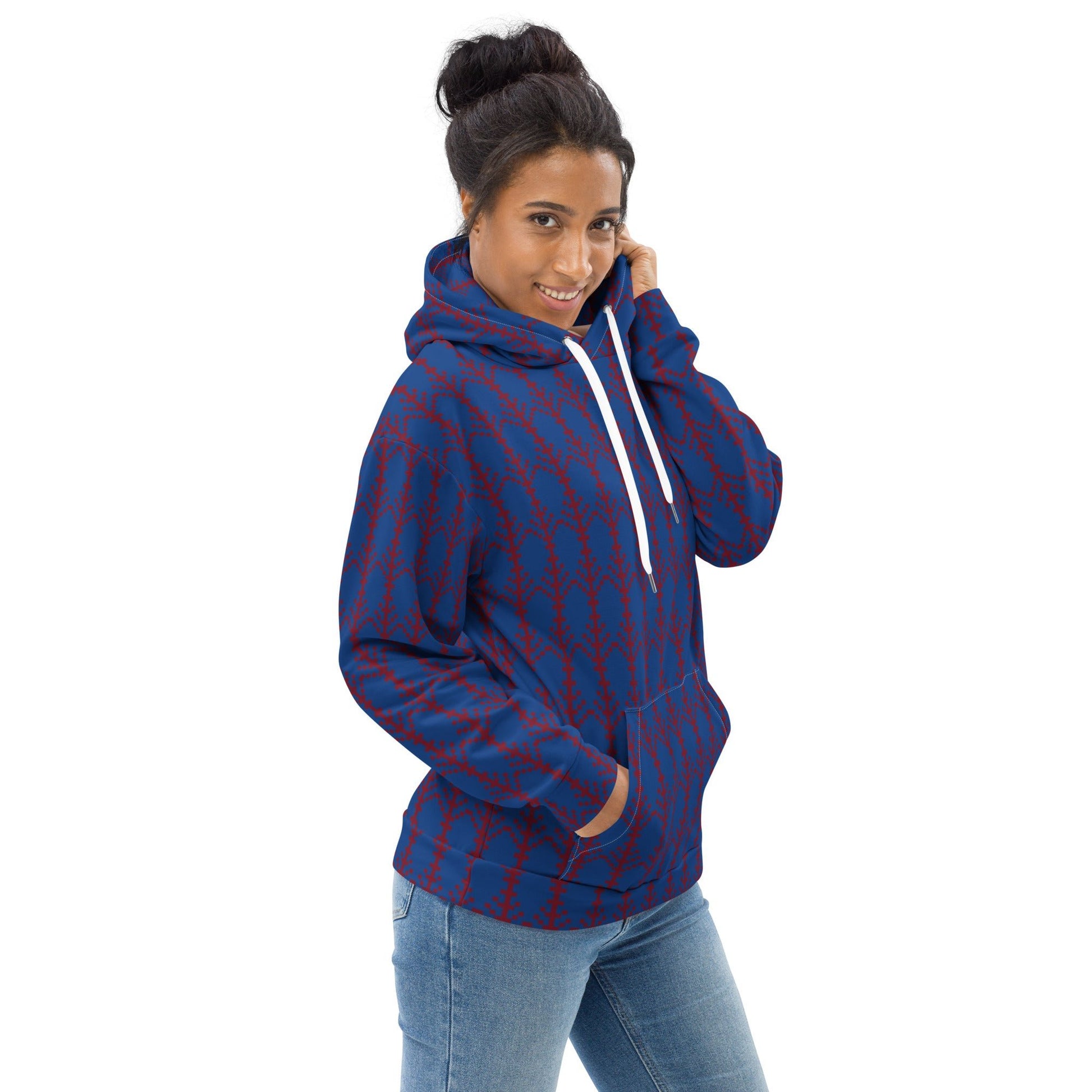 Unisex Hoodie festive pattern, christmas pattern - PratSN