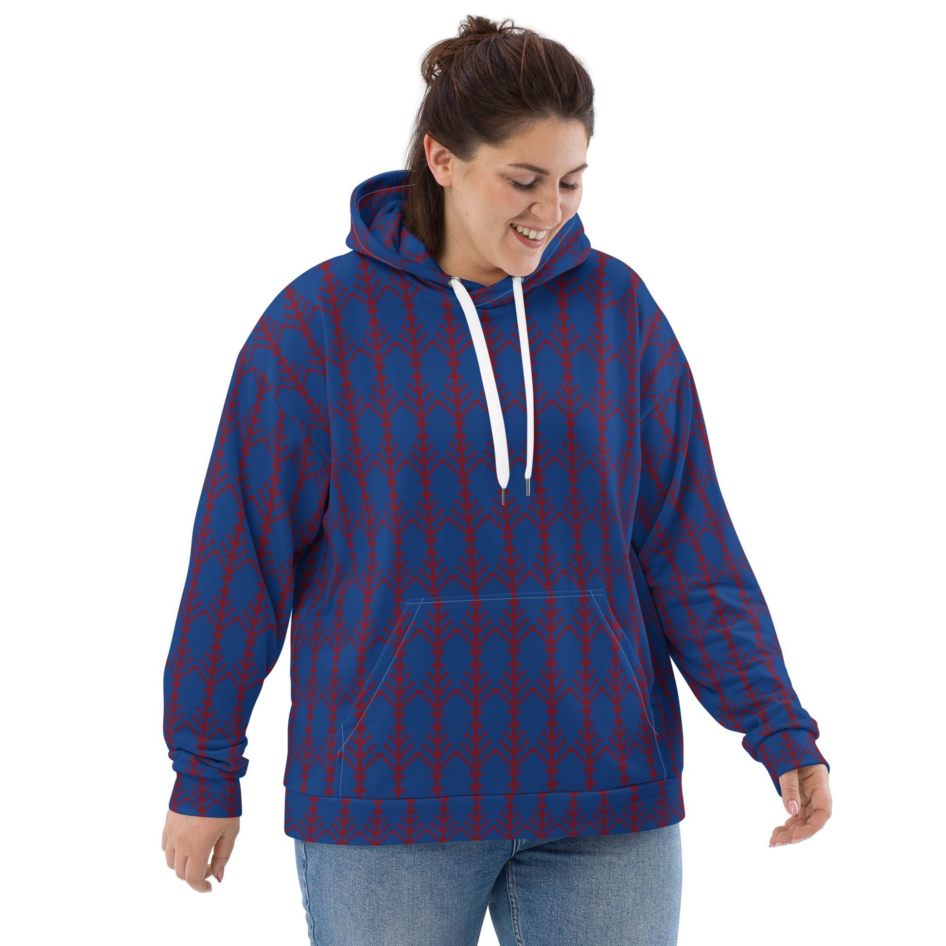 Unisex Hoodie festive pattern, christmas pattern - PratSN