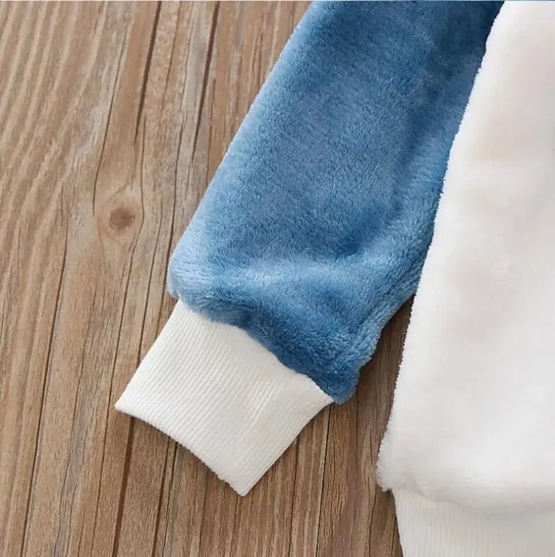 Unisex Kids Velvet Super Soft Pajamas Sets for Kids Boys Girls Long Sleeves Pants Lazy Children Sleepwear Sets Solid Nightwear Suits - PratSN