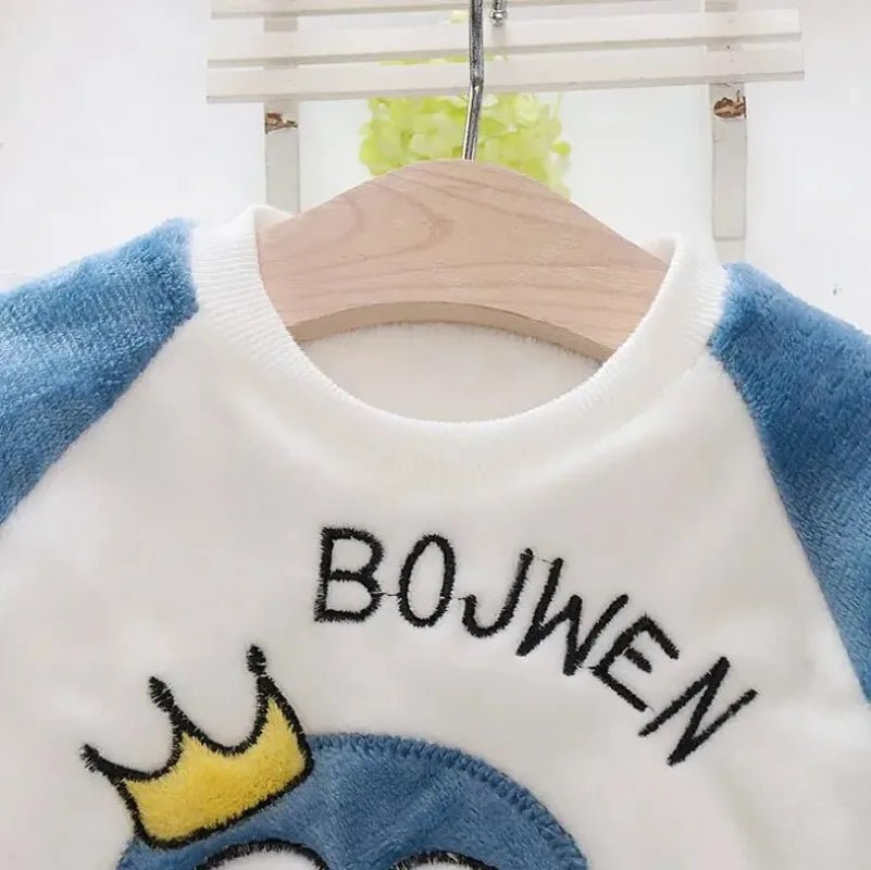 Unisex Kids Velvet Super Soft Pajamas Sets for Kids Boys Girls Long Sleeves Pants Lazy Children Sleepwear Sets Solid Nightwear Suits - PratSN