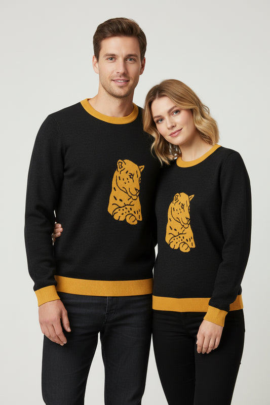 Unisex Knitted crew neck sweater - PratSN
