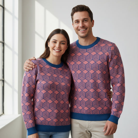 Unisex Knitted crew neck sweater - PratSN
