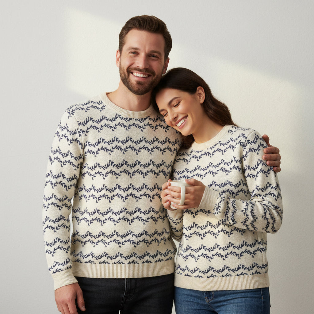 Unisex Knitted crew neck sweater - PratSN