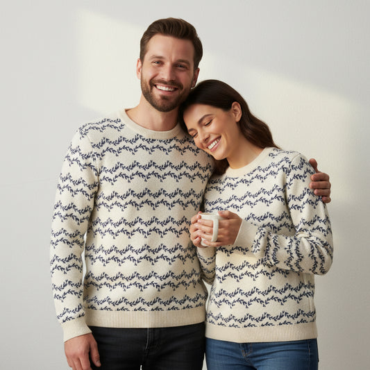 Unisex Knitted crew neck sweater - PratSN
