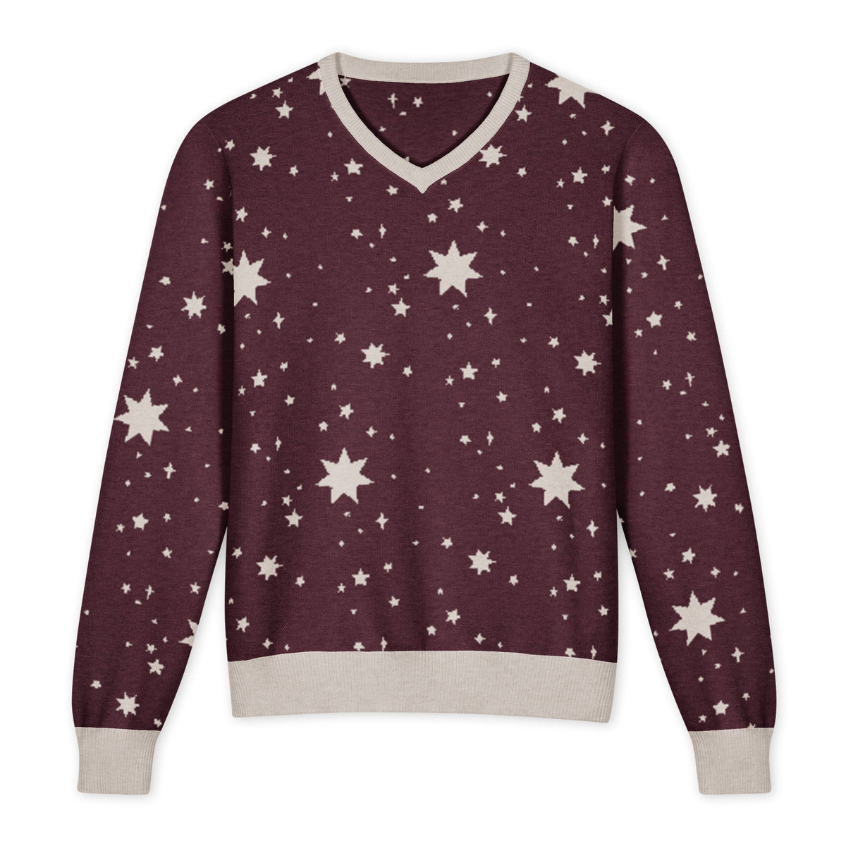 Unisex Knitted V Neck Classic Fit Sweater - PratSN