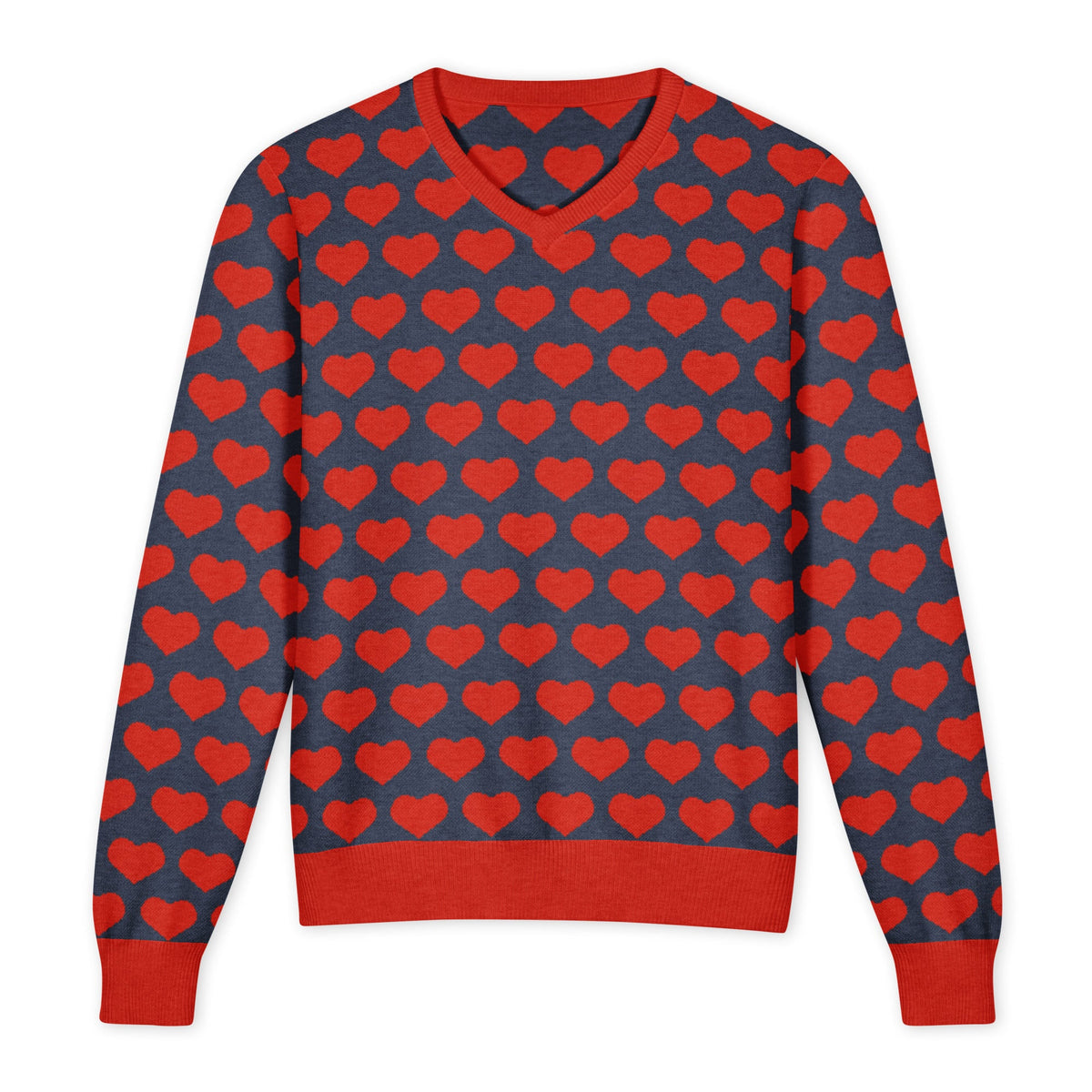 Unisex Knitted V Neck Classic Fit Sweater - PratSN