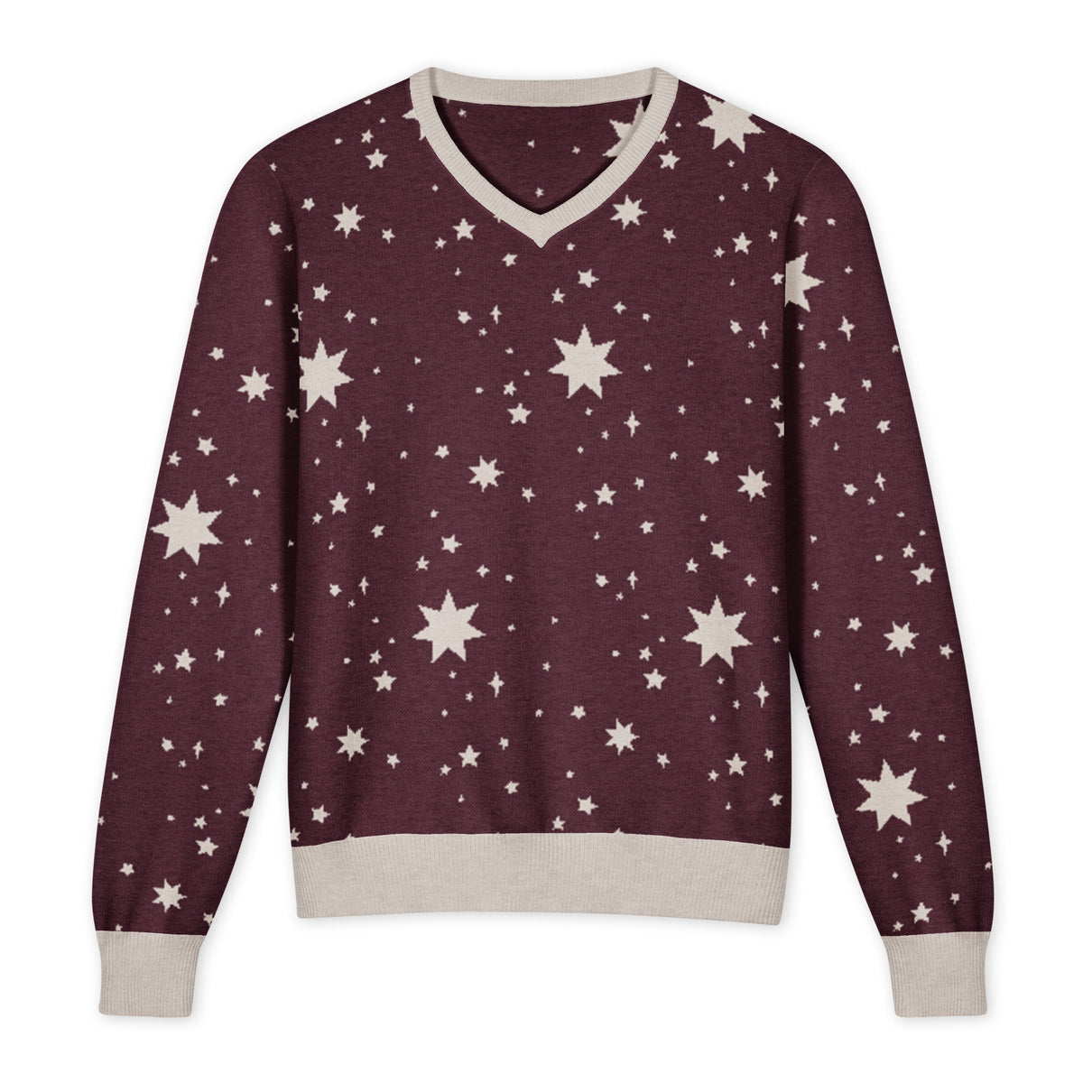 Unisex Knitted V Neck Classic Fit Sweater - PratSN