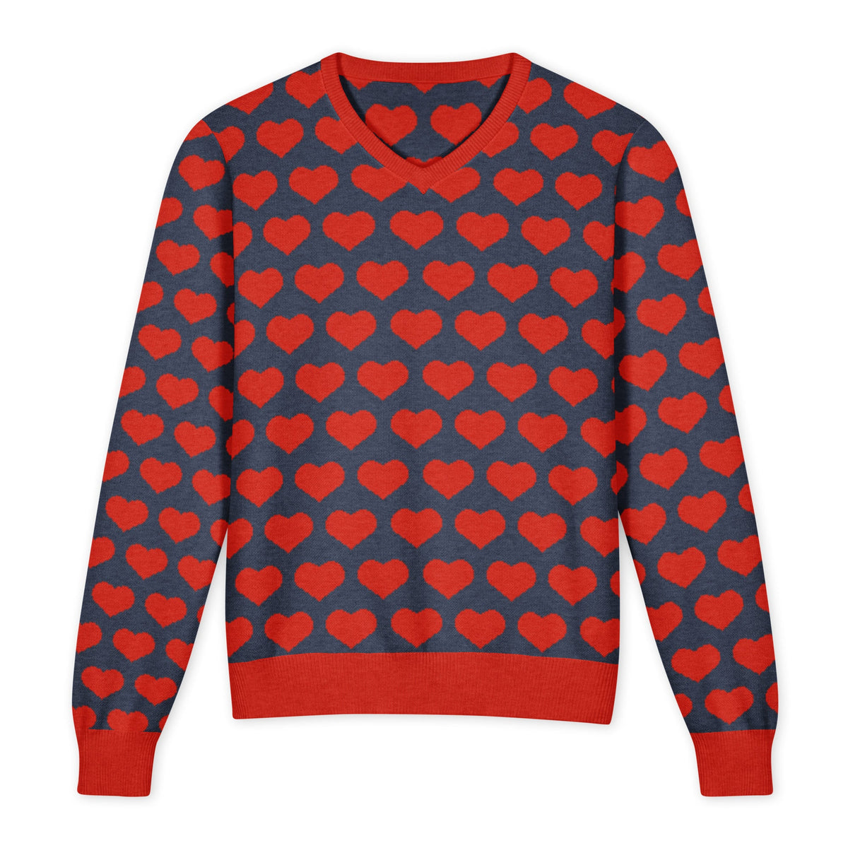 Unisex Knitted V Neck Classic Fit Sweater - PratSN