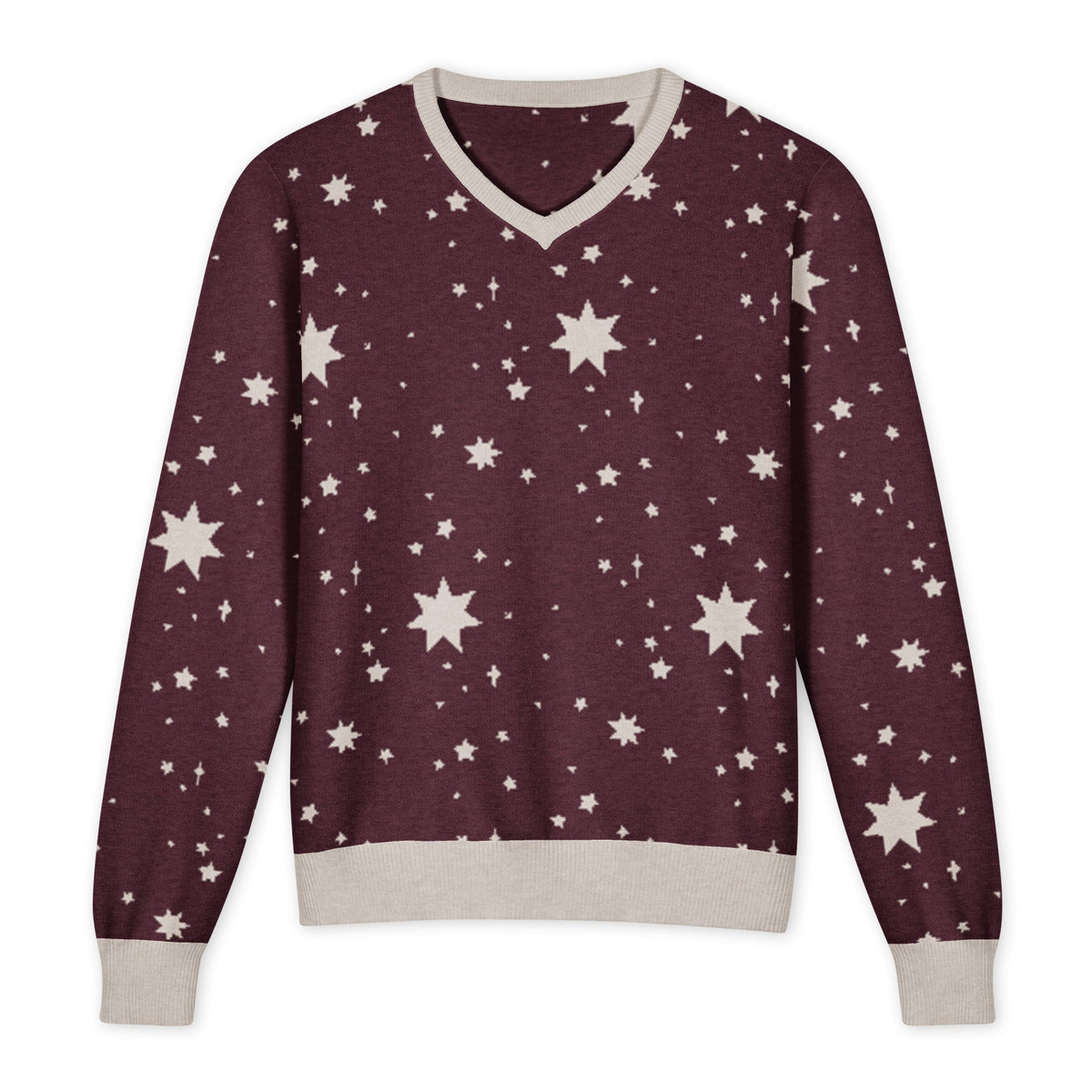 Unisex Knitted V Neck Classic Fit Sweater - PratSN