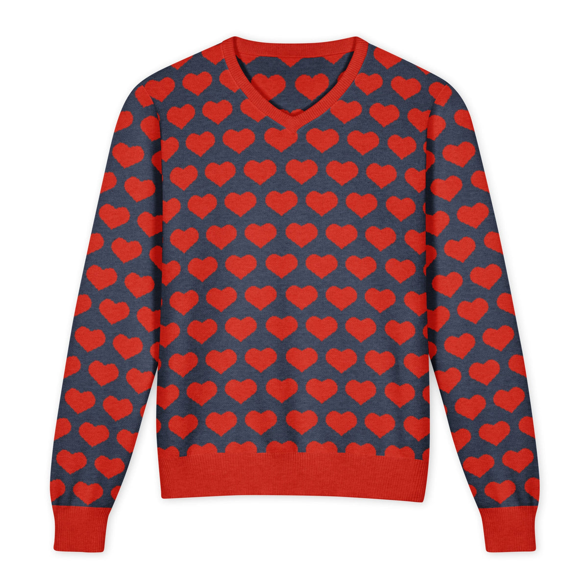 Unisex Knitted V Neck Classic Fit Sweater - PratSN