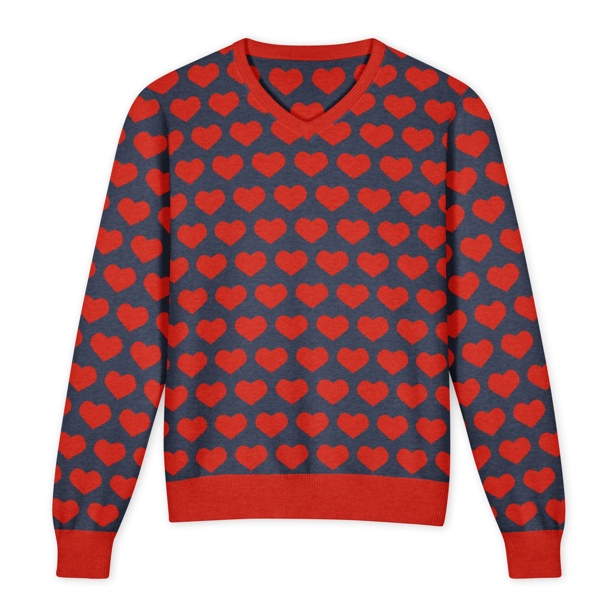 Unisex Knitted V Neck Classic Fit Sweater - PratSN