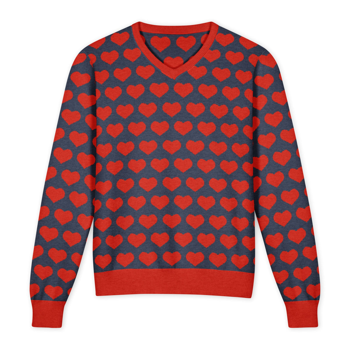 Unisex Knitted V Neck Classic Fit Sweater - PratSN