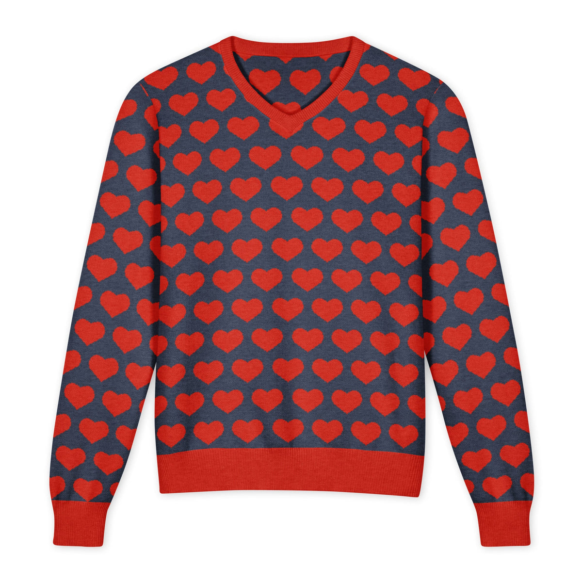 Unisex Knitted V Neck Classic Fit Sweater - PratSN