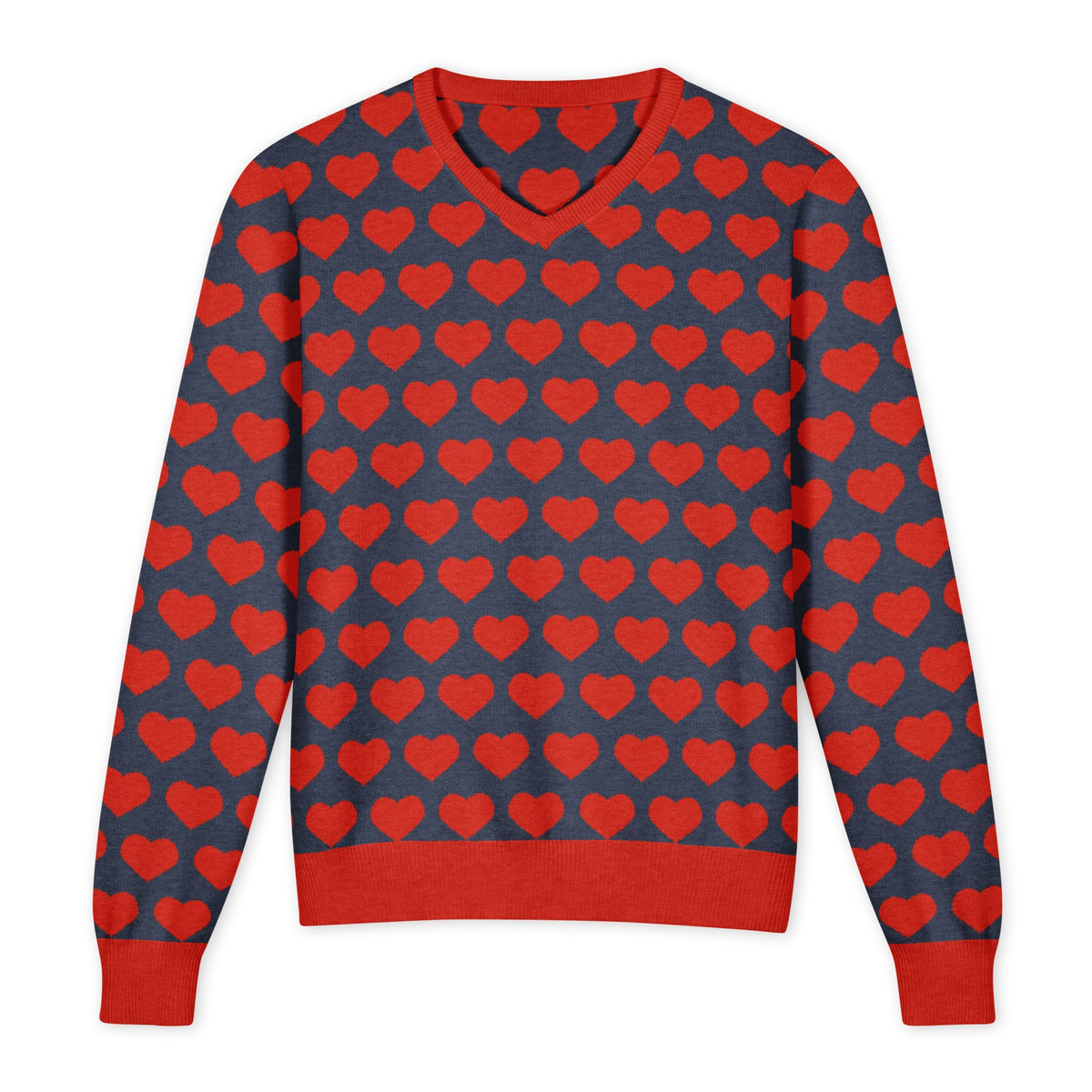 Unisex Knitted V Neck Classic Fit Sweater - PratSN