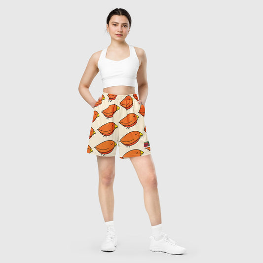 Unisex mesh shorts, Orange - Yellow Mesh shorts, Geometric pattern, Workout Shorts, Gym Yoga shorts, Mesh shorts for Men, Mesh Shorts for women, Women mesh shorts, Men's Athletic Shorts - PratSN