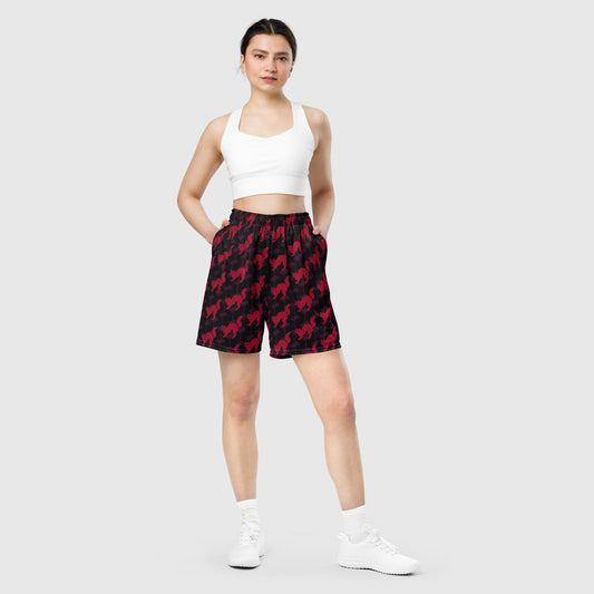 Unisex mesh shorts, Red And black Shorts Basketball Shorts, Summer beach Shorts, Athletic Style Shorts, Mesh Gym shorts - PratSN
