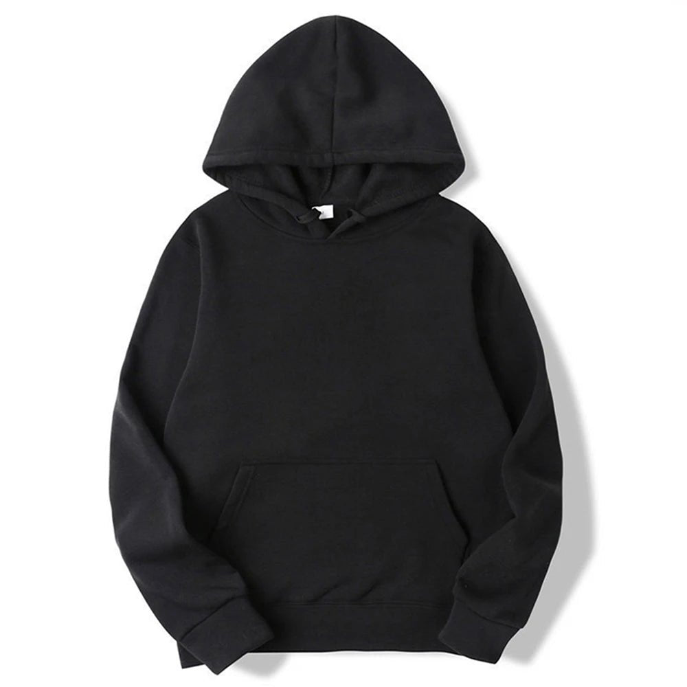 Unisex Plain Pullover Fleece Hoodies Sweatshirt - PratSN